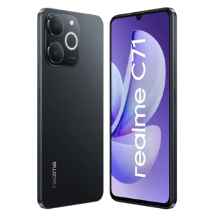 Realme C71 smartphone front and back view