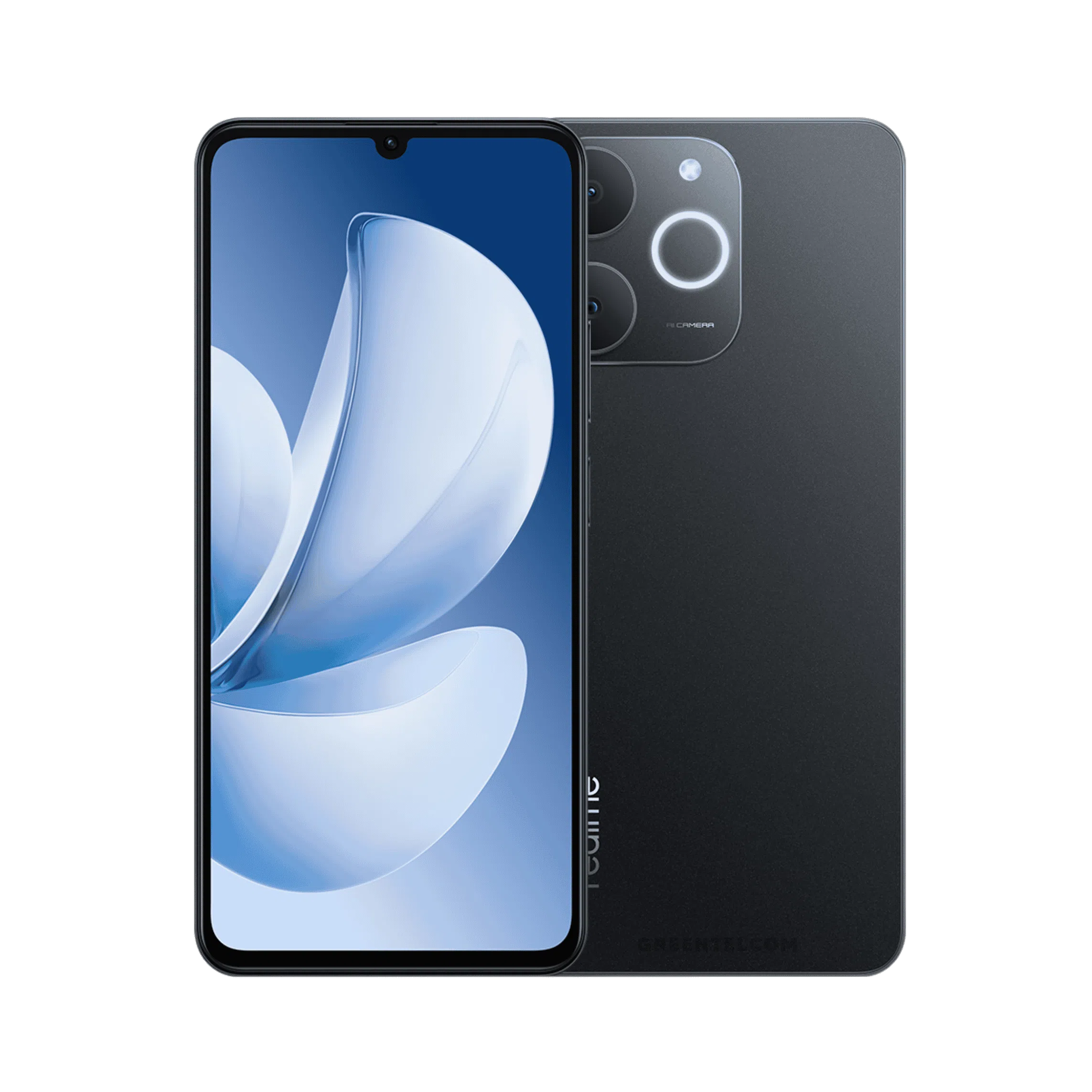 Realme Note 70 front and back smartphone view