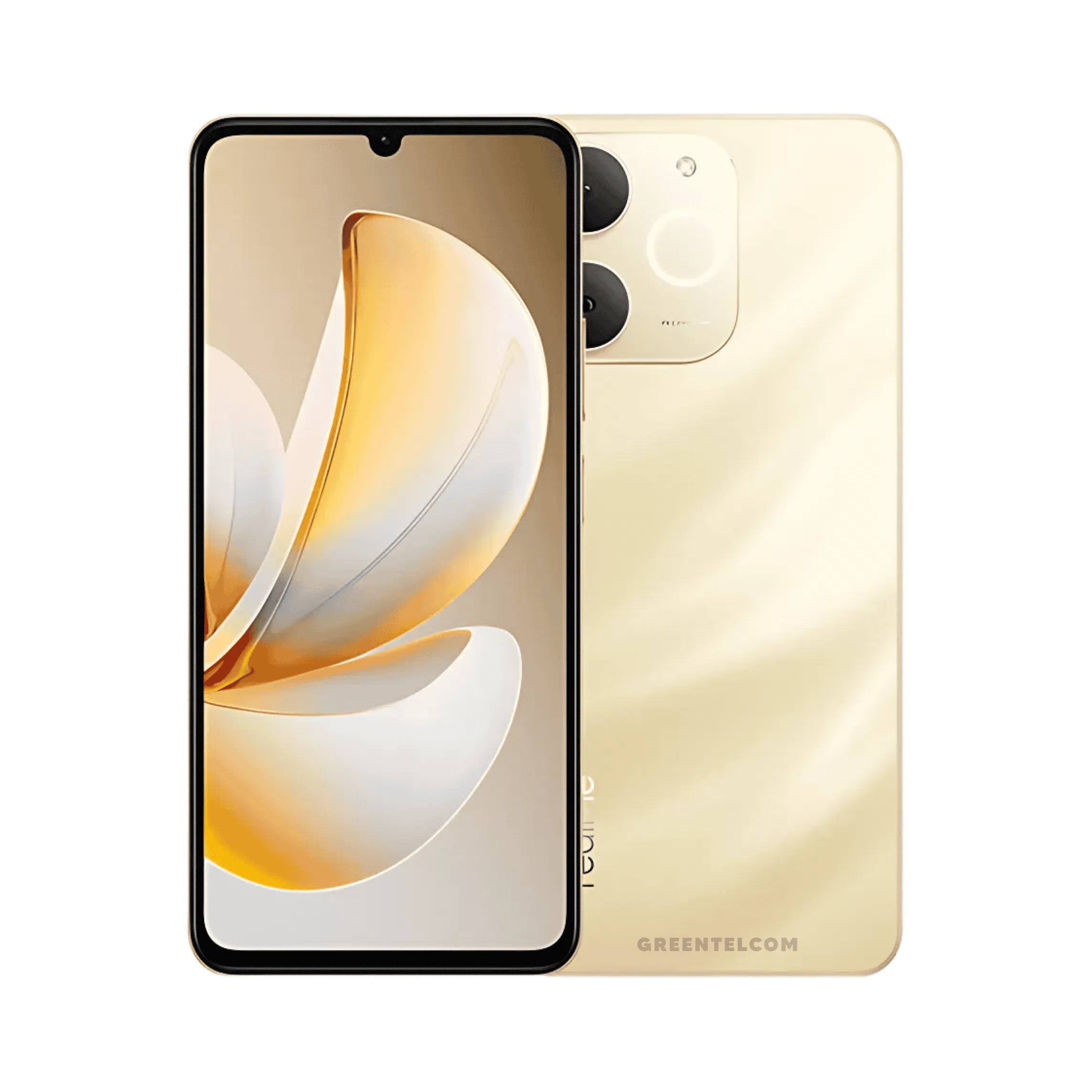 Realme Note 70 front and back smartphone view